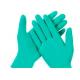 Waterproof Disposable Nitrile Gloves , Textured Green Nitrile Gloves Disposable