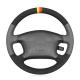 Black and Grey Suede Leather Car Steering Wheel Cover for Toyota Camry 1997 Corolla