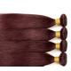 Red Straight Colored Human Hair Extensions Remy Brazilian Hair Weave Double Strong Weft