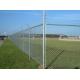 Steel Galvanized Chain Link Fence With Barbed Wire In The Top