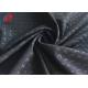 Embossed Weft Knitted Polyester Spandex Fabric , Black Colour Sports Lycra Fabric