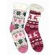 Double Layer Jacquard Soft Cozy Socks Snowflake Ladies Indoor Socks