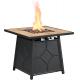 Self-Ignition Outdoor Propane Square Fire Pit Table For Patio Balcony Garden