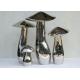 Home Art Decoration Mushroom Garden Sculptures Stainless Steel Anti Corrosion
