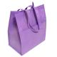 Foldable Custom Tote Bags / Purple  Non - woven Cloth Plain Shopping Bags