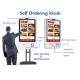110v / 220v Floor Standing Digital Signage Touch Display Kiosk High Brightness