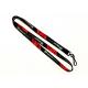 Black J Hook Dye Sublimation Lanyards 10mm Wide For Camping Trade Show Exhibition Event