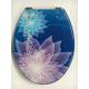 inner paper design tranparent  polyresin  toilet seat with Zinc alloy hinge