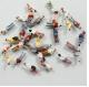 Plastic 1:300 Architectural Scale Model People , 0.6cm Painted Figures For Train Layout