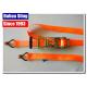 Rubber Handle 2 Inch Ratchet Straps With Flat Hooks Mini Tie Down Straps