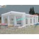 PVC Tarpaulin / PVC Coated Nylon Inflatable Party Tent , White Inflatable Wedding Tents