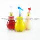 400ml New Design Bulb Glass Juice Bottle With Straw