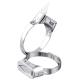 Stainless Steel Self Defense Silver Jewelry Ring Anodized Surface For Men / Women