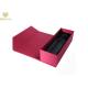 Embossing Red Cardboard Wine Box Packaging Magnet Closure