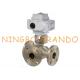 Electric Actuator 3 Way Flange Ball Valve Stainless Steel 24V 220V