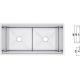 40 Inch Luxury Stainless Steel Kitchen Sinks , Undermount Double Drainer Kitchen Sink