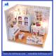 china hot sale miniature house wooden toy model puzzle M011