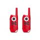 Red Outdoor Long Range 2 Way Radios Built In LED Torch / Portable Belt Clip