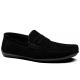 Summer Suede Loafers Mens Leather Moccasins Shoes , Mens Black Slip On Dress Shoes