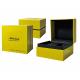Yellow Black Luxury Single Watch Box Custom Watch Packaging Box With Trim