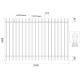 Crimped Pressed Spear diplomat Fencing 25mm picket Rail 40mm H1800mmxW2450mm