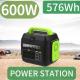 Short Circuit Protection 600W Portable Solar Generator for Camping Car Emergency Power