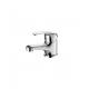 Modern Brass Hot And Cold Water Faucet For Bathroom Single Handle Chrome