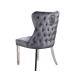 61498 GOITALIA Restaurant Mid century Modern Stainless Steel  Designer Velvet fabric Hotel Ding chair