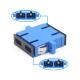 SC UPC Bule Duplex Fiber Optic Adapter with Flange Durability 0.2 dB 500 Cycle Passed