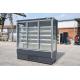 Multideck Commercial Stainless Steel Glass Door Freezer Cabinet R404a