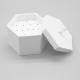 Hexagon Shape Recyclable White Cardboard Tube Boxes For Cosmetic Gift