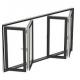 tempered glass folding accordion window manufacturer guangzhou bifold window corner bi fold door exterior bi fold door