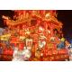 Golden Chinese Style Architectural Lantern Display Large Scale Exhibition