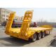 Low-bed Semi Trailer low bed Truck 3 Axles 60Tons 15m lowbed trailer for Loading construction machine