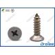 18-8/304/316 Stainless Steel Philips Flat Painted Head Sheet Metal Screws