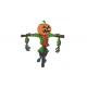 Twill Custom Halloween Stickers , Pumpkin Scarecrow Iron On Patches Embroidered Patch