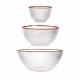 ODM Transparent Crystal Glass Fruit Bowls Dinnerware With Gold Rim