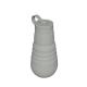 Grey Silicone Collapsible Drinking Bottle Outdoor Sports Folding 500ml Water Bottle