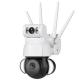 Dual Lens IP65 Outdoor Waterproof Security Camera With Floodlight Wide Angle