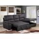 Classic America style L shape living room sofa strong wood frame high quality fabric sofa set for home big corner sofa
