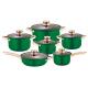 Hot Sale Color Cookware Non Stick Cookware Sets 12pcs Stainless Steel Cooking Pot