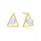 Free Delivery Geometric Triangle Crystal Jewelry Gold Drop Dangles Earrings For Lady
