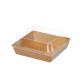 Customized eco-friendly takeaway food box disposable meal preparation food packaging kraft paper with lid lunch box