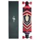 42inch Drop Through Double Kick Longboard With 70x51mm Red Wheel For Youth