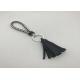 Small Flower KPU Leather Keychain , Rope Tassel Car Bulk Leather Keychains