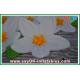 Decorative White Inflatable Lighting Decoration Fire-proof  Lighting Flower Length 5M