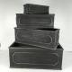 Hot selling light weight waterproof rectangular black concrete planters for home and villa decorations