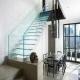 Space Saving Glass Spiral Staircase