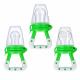Baby Fresh Food Feeder 3 Pcs Fruit Silicone Nipple Teething Toy Reusable Aching Gums Pacifier Green