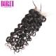 Eco Friendly Human Hair Lace Closure Natrual Parting Water Wave All Color